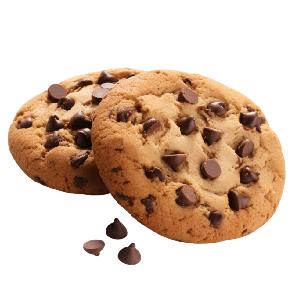 AI generated Cookies with chocolate chips clip art png