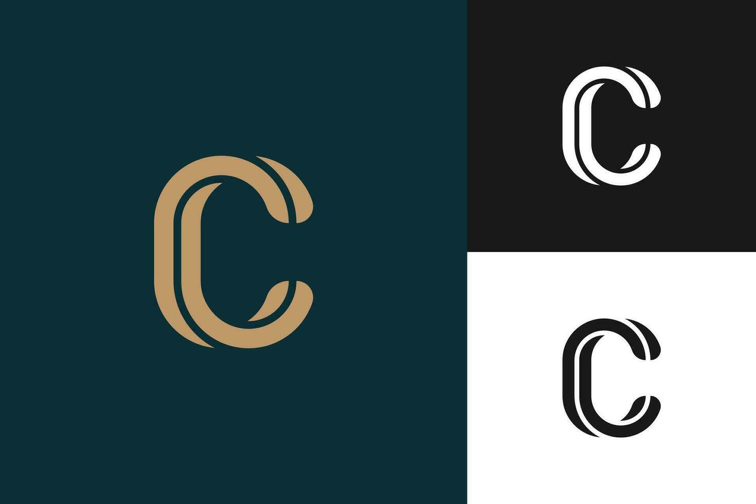 letter c monogram vector logo design