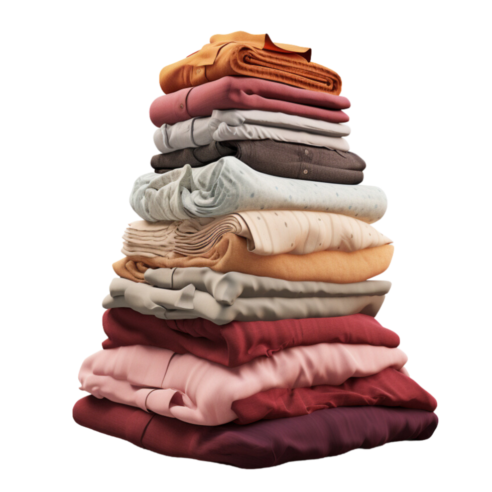 AI generated Stack of clothes clip art png
