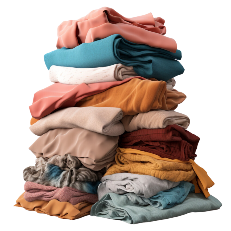 AI generated Stack of clothes clip art png