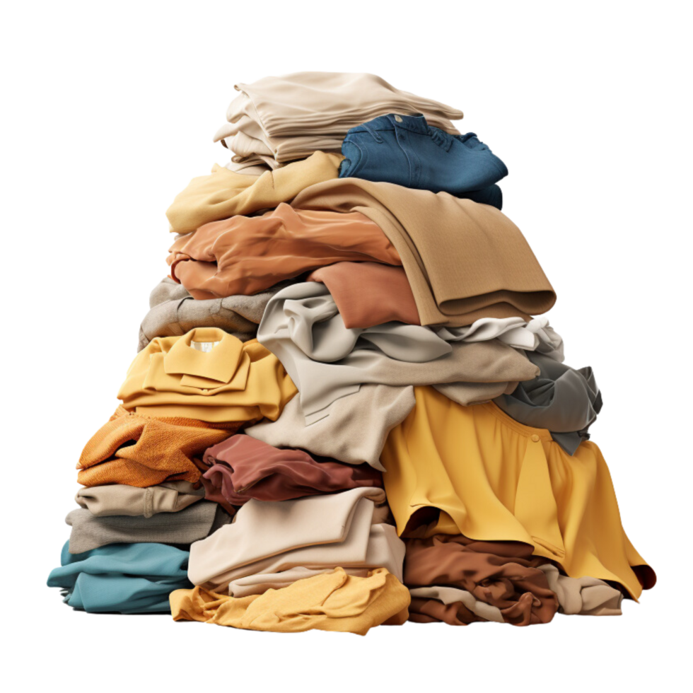 AI generated Stack of clothes clip art png