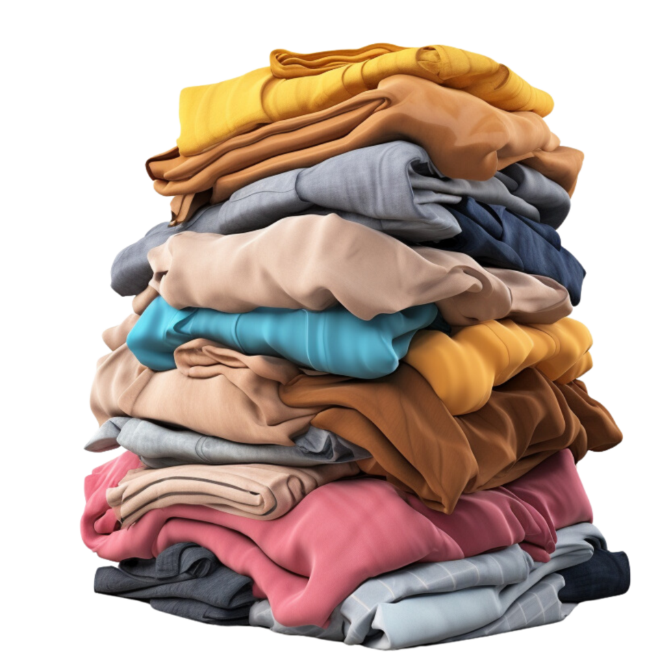 AI generated Stack of clothes clip art png