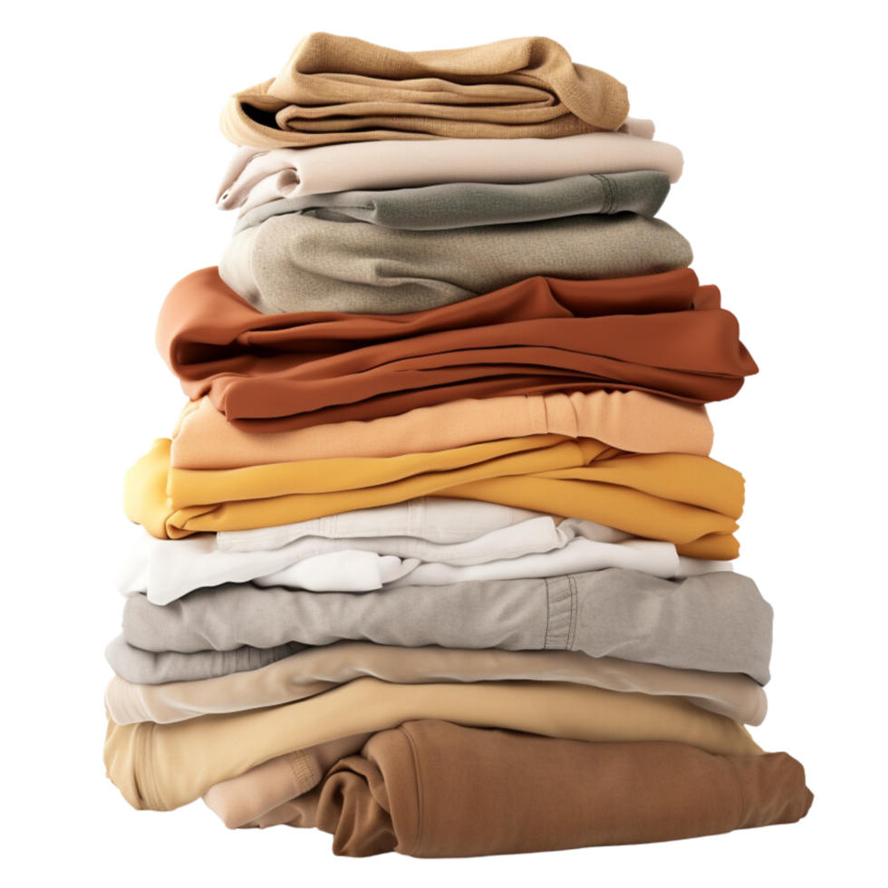 AI generated Stack of clothes clip art png