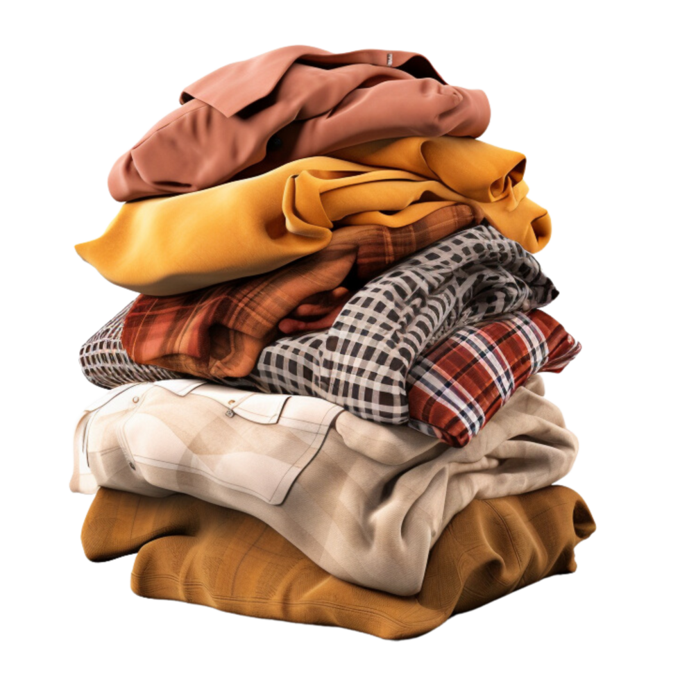 AI generated Stack of clothes clip art png