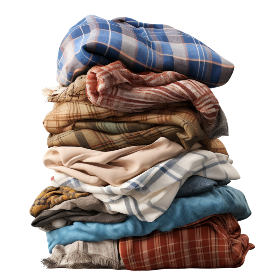 AI generated Stack of clothes clip art png