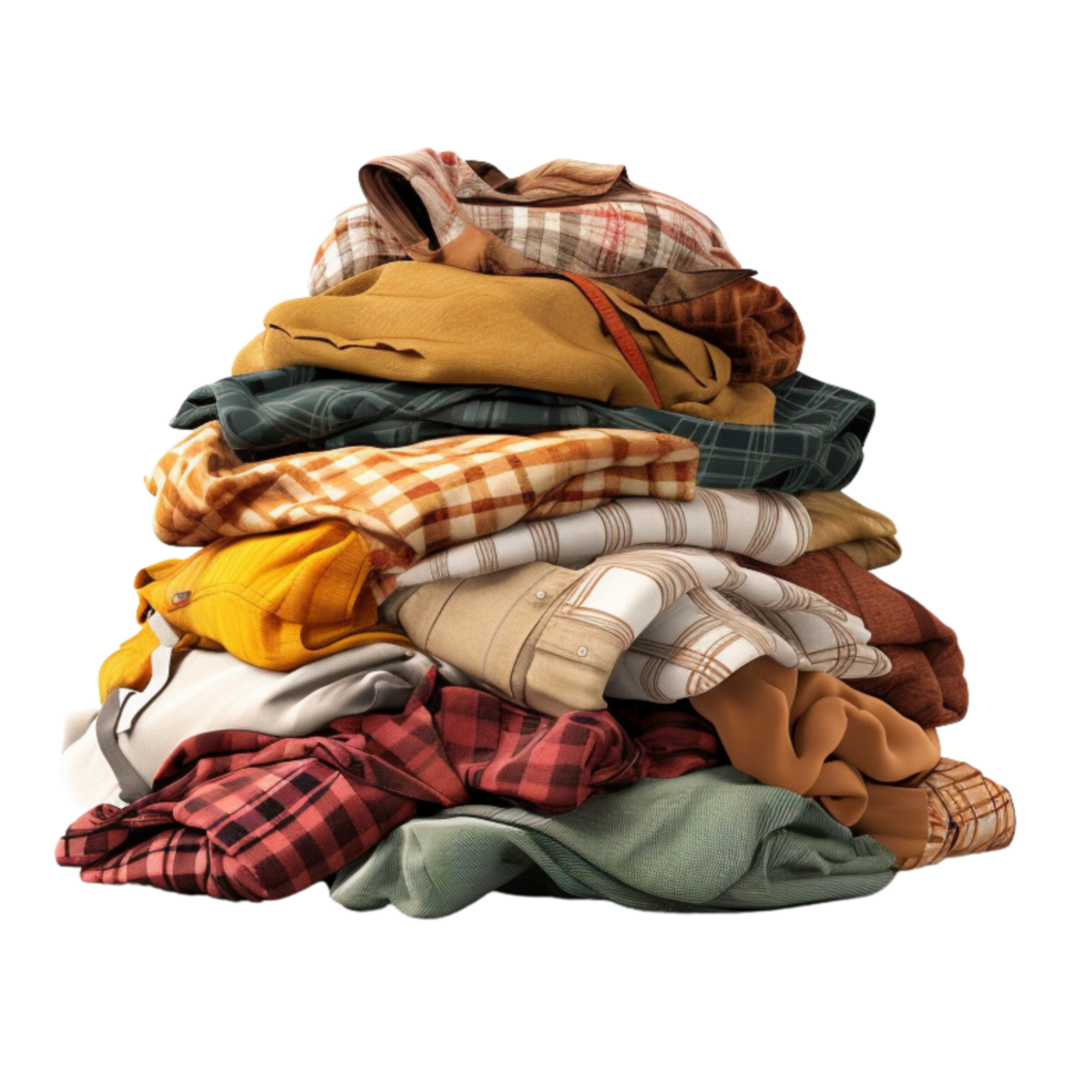 AI generated Stack of clothes clip art png
