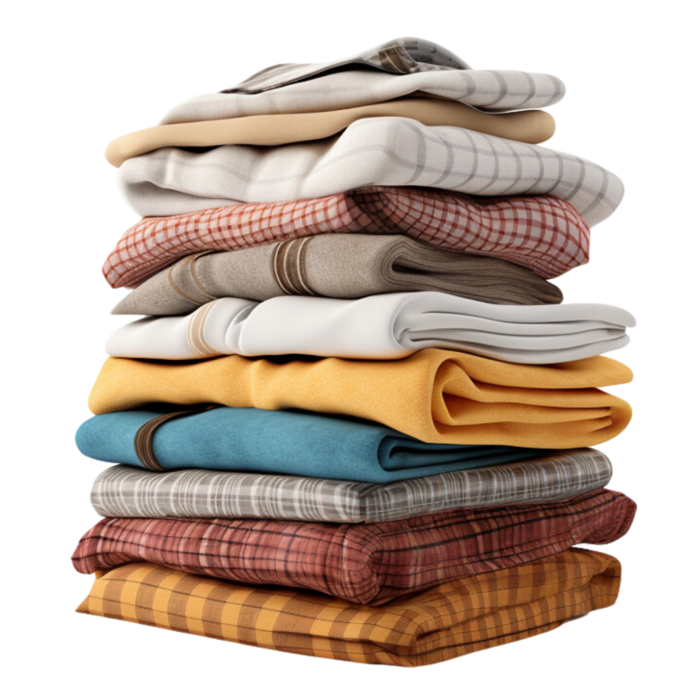 AI generated Stack of clothes clip art png