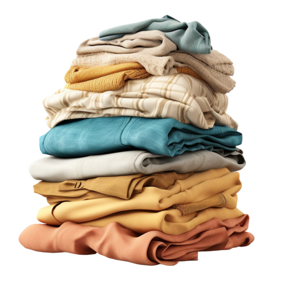 AI generated Stack of clothes clip art png