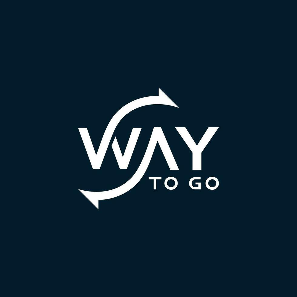 Way to go Creative wordmark letter logo design concept vector