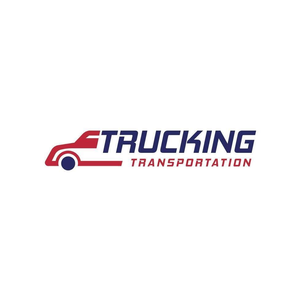 Trucking Transportation Creative logo design concept vector