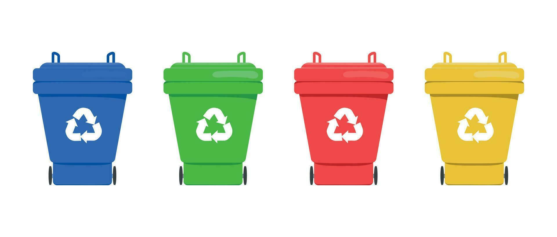 trash can recycling vector