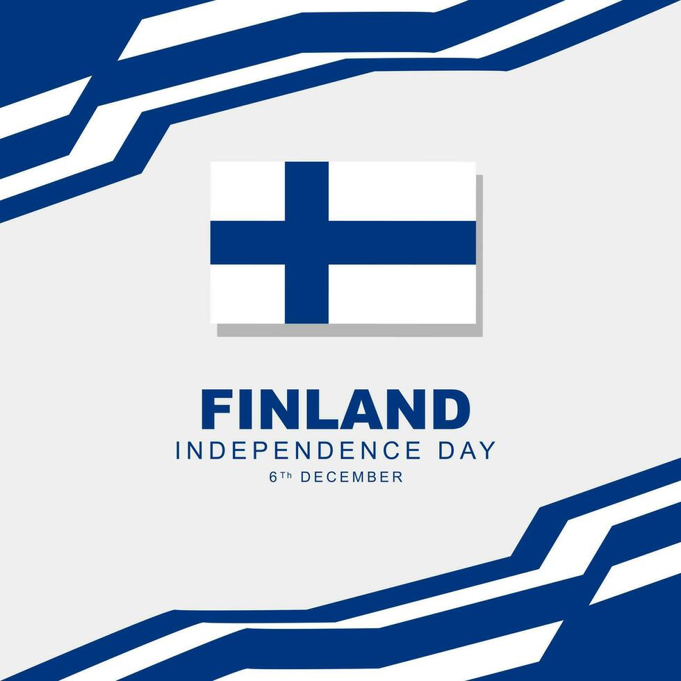 Finland's independence day is celebrated every year on 6 december, Greeting card and poster with Finland Flag. Vector illustration
