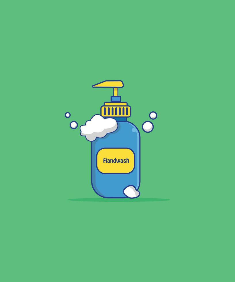 Hand Sanitizer Bottle Flat Design Vector Illustration. Hygiene Concept Design Isolated Vector.
