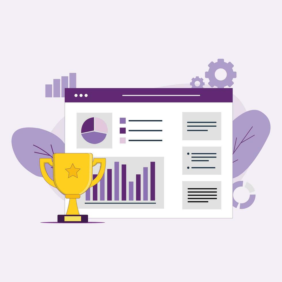 Business Competition Information and Data Presentation Vector Illustration
