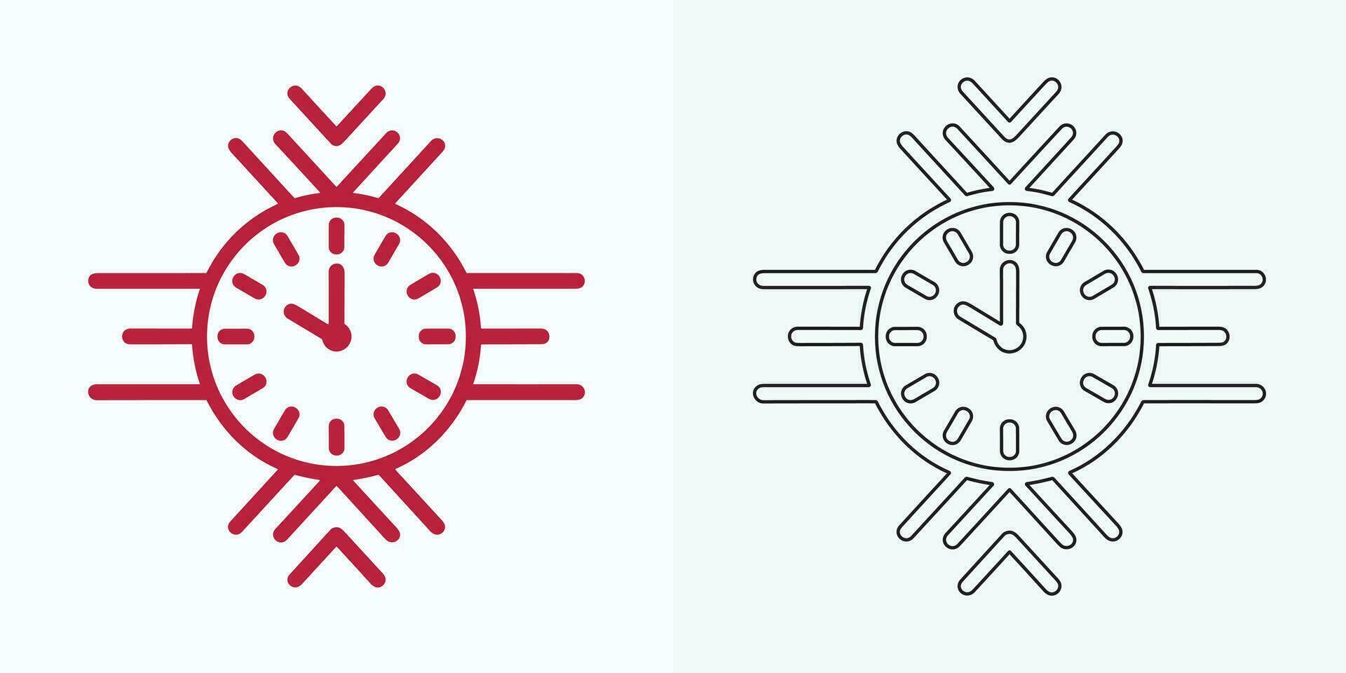 paso de hora icono. paso de tiempo. Temporizador logo. reloj icono ilustración vector diseño