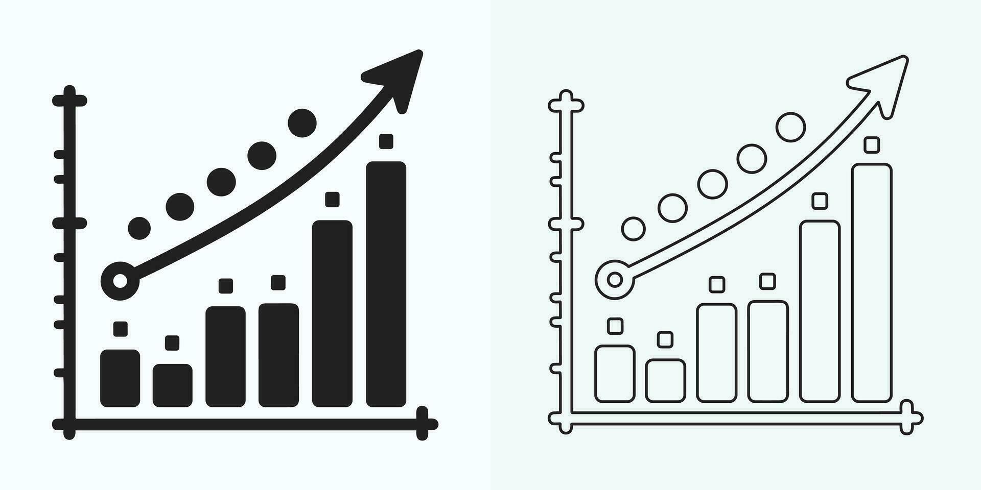 Growing Graph Icon, Bar Chart Icon, Infographic, Growths Chart Collection For Business Improvement Analytics, Diagram Symbol, Financial Profit Chart Bar Vector Illustration