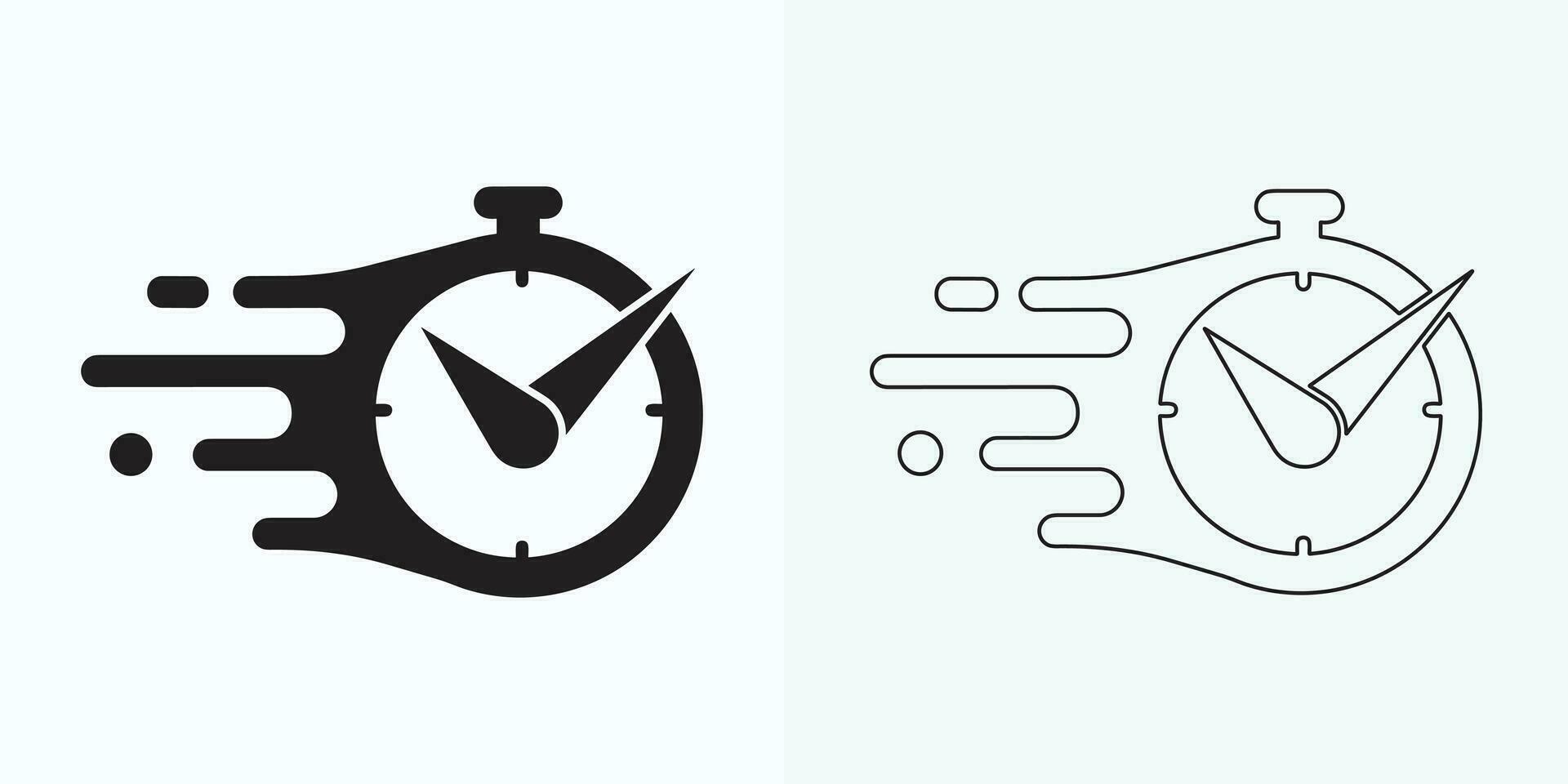 paso de hora icono. paso de tiempo. Temporizador logo. reloj icono ilustración vector diseño