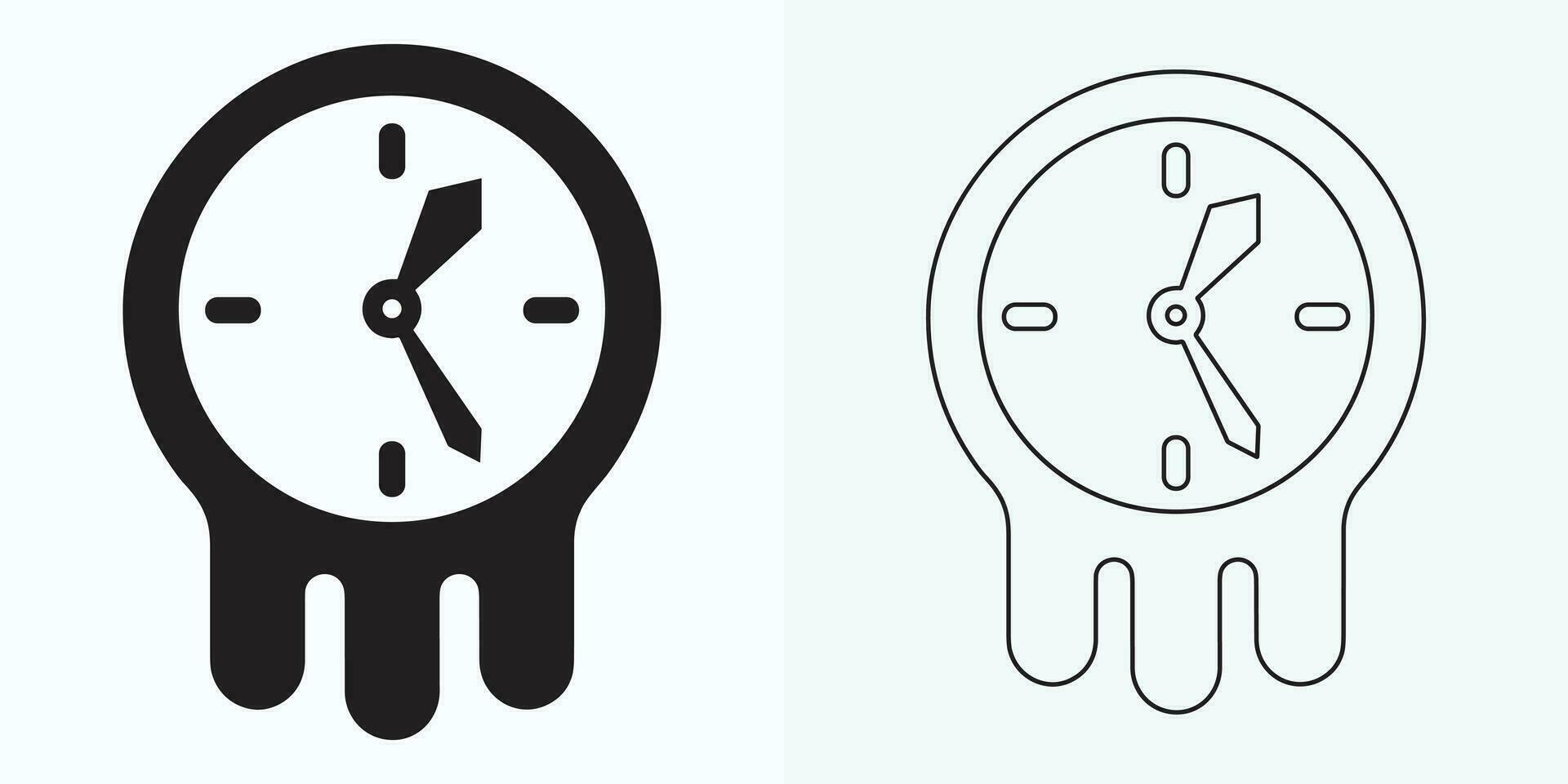 Time and Clock set of linear icons. Time management. Timer, Speed, Alarm, Restore, Time Management, Calendar and more. Collection of time, clock, watch, timer vector simple outline icons for web