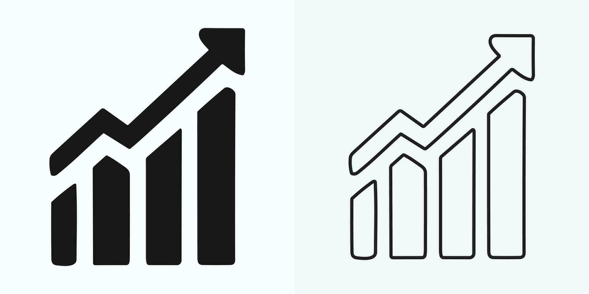 Growing Graph Icon, Bar Chart Icon, Infographic, Growths Chart Collection For Business Improvement Analytics, Diagram Symbol, Financial Profit Chart Bar Vector Illustration