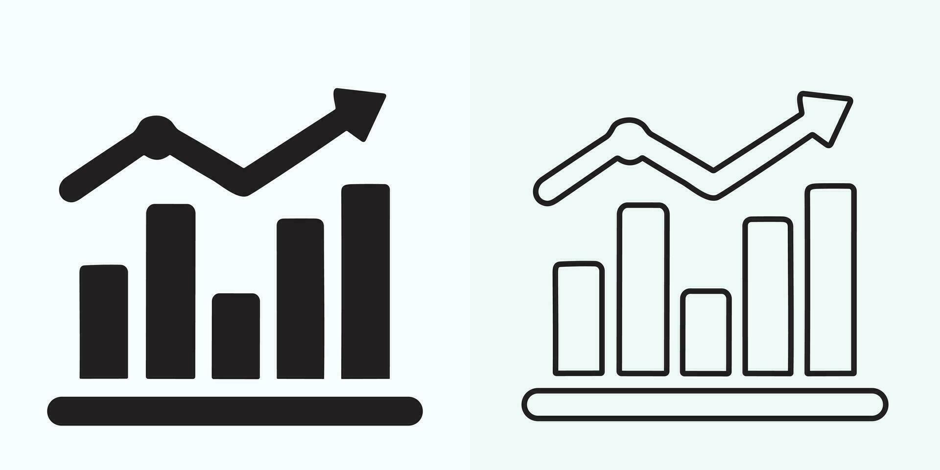 Growing Graph Icon, Bar Chart Icon, Infographic, Growths Chart Collection For Business Improvement Analytics, Diagram Symbol, Financial Profit Chart Bar Vector Illustration