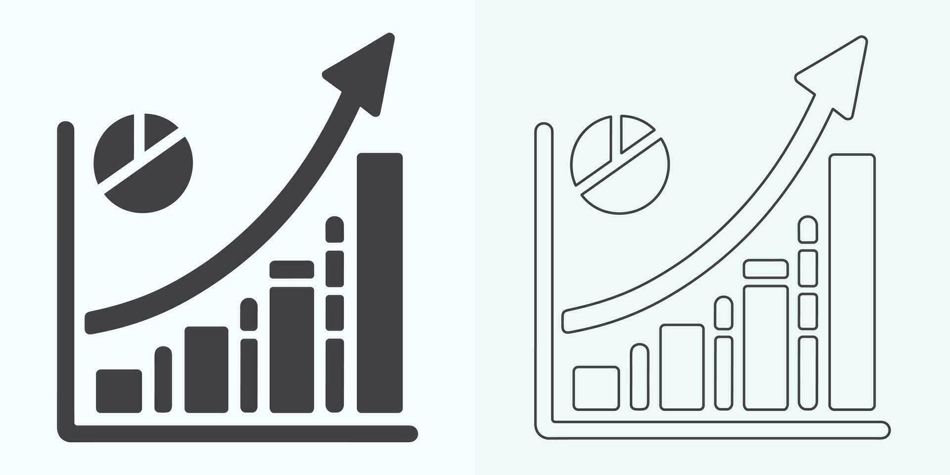 Growing Graph Icon, Bar Chart Icon, Infographic, Growths Chart Collection For Business Improvement Analytics, Diagram Symbol, Financial Profit Chart Bar Vector Illustration