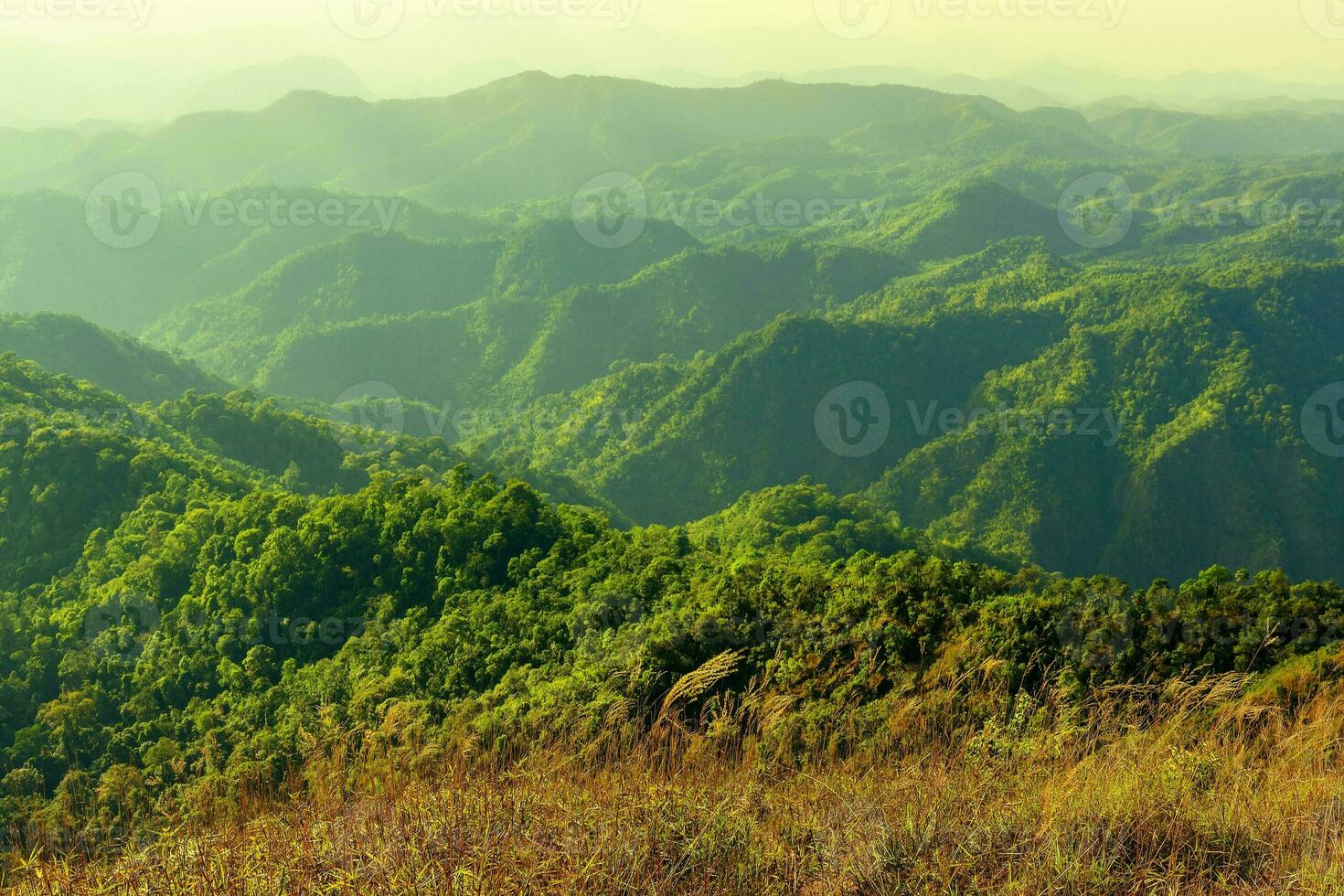 Mountain view from the highest point. photo