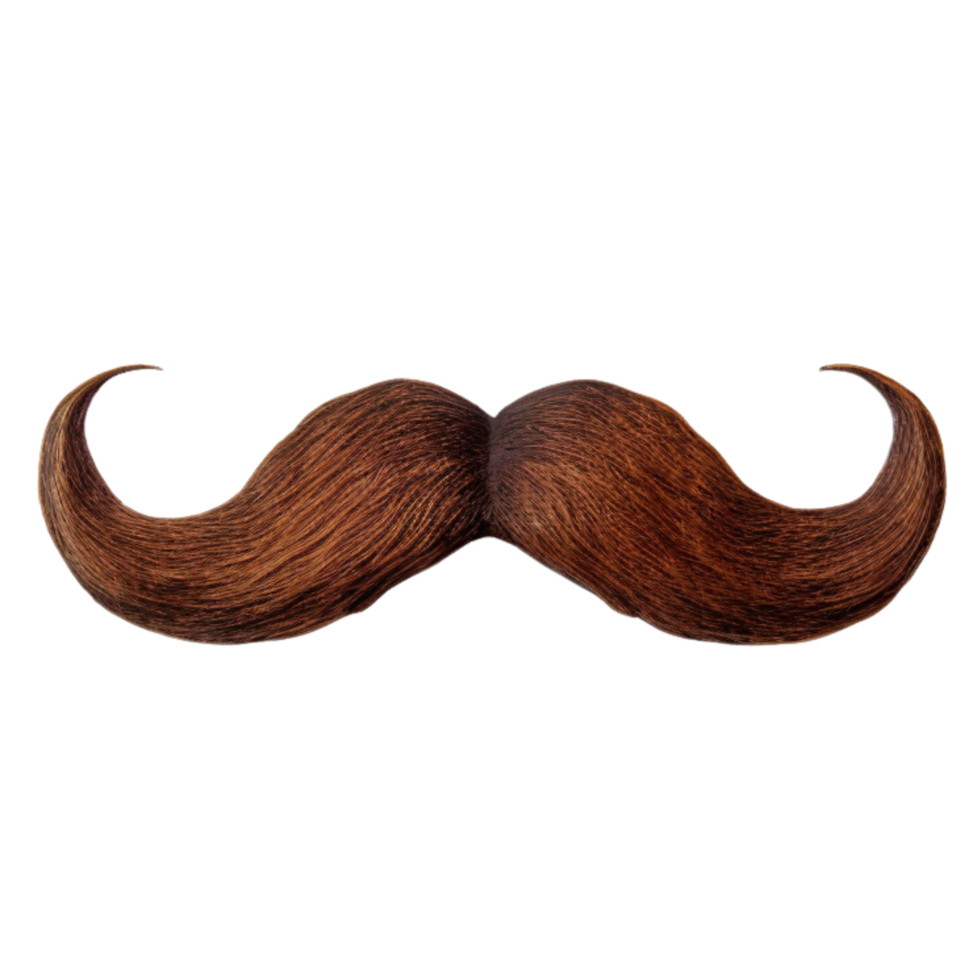 AI generated Brown mustache clip art png