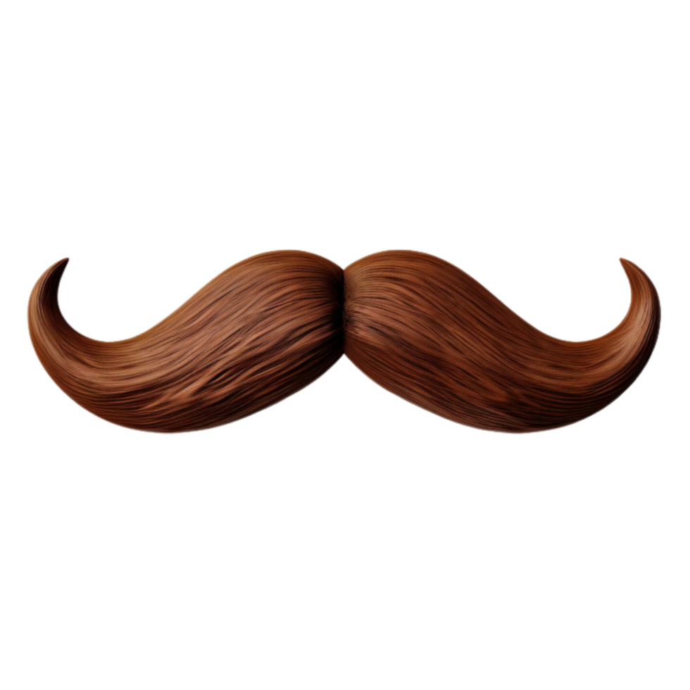 ai généré marron moustache agrafe art png