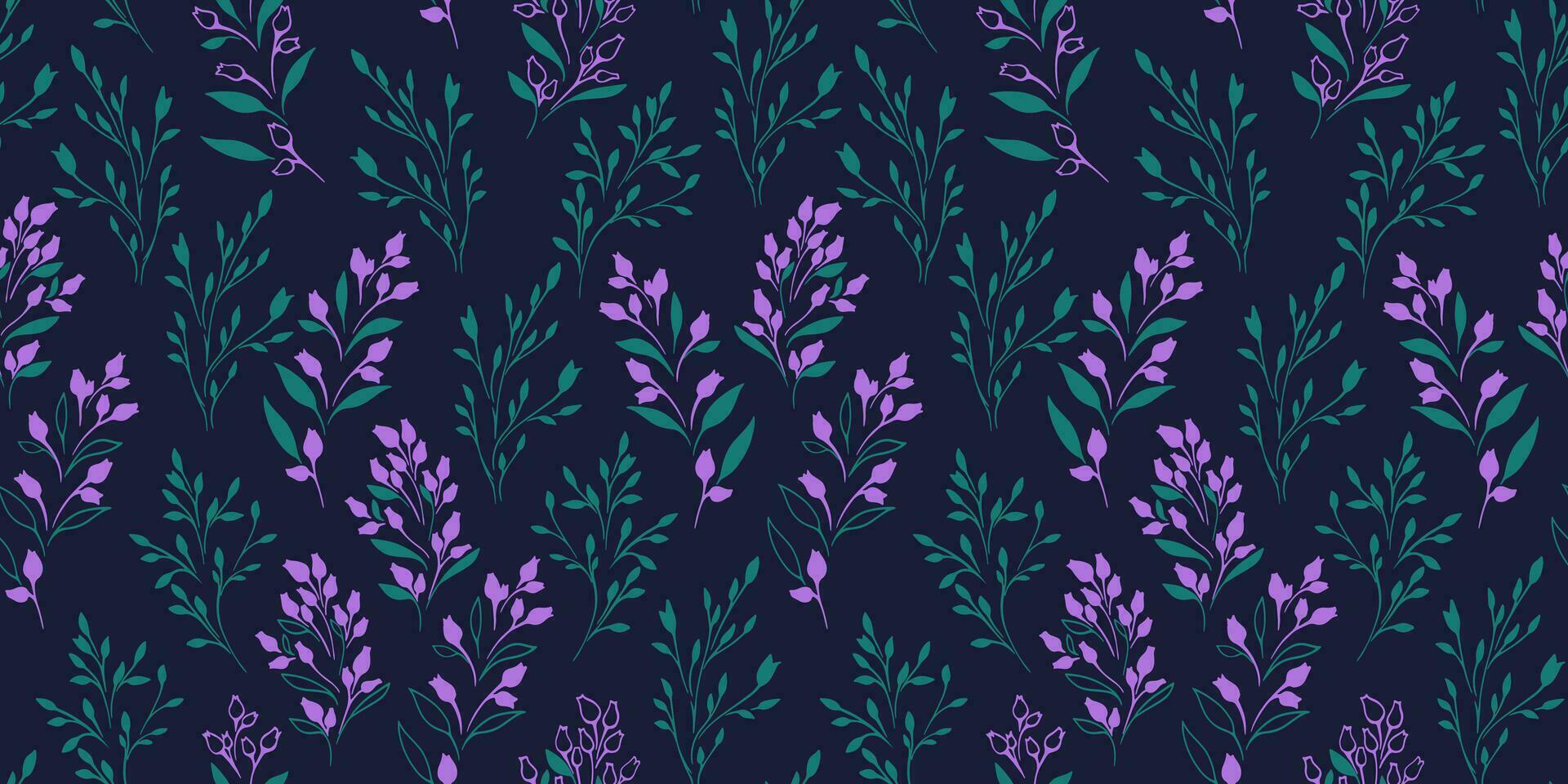 Seamless abstract, simple,  tiny branches leaves pattern. Vector hand drawn leaves, branches, petal decor element. Template for fashion, textile, fabric, texture