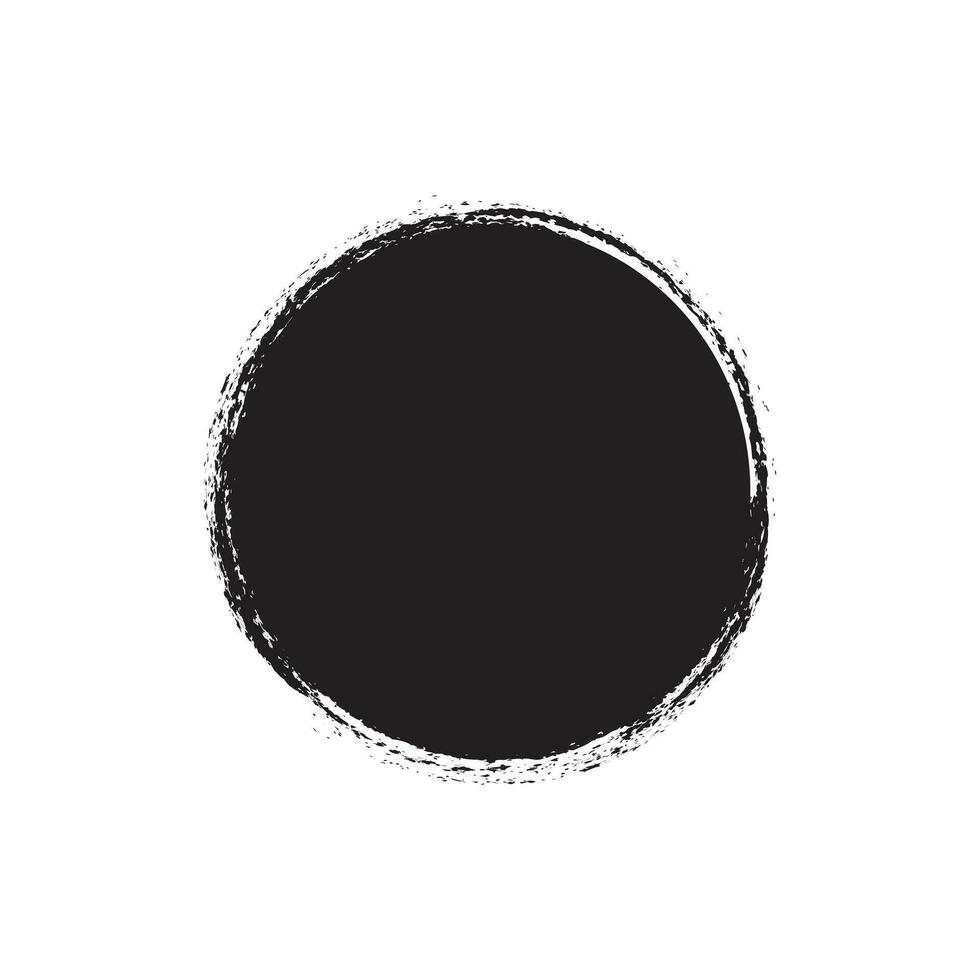 Round circle grunge effect vector