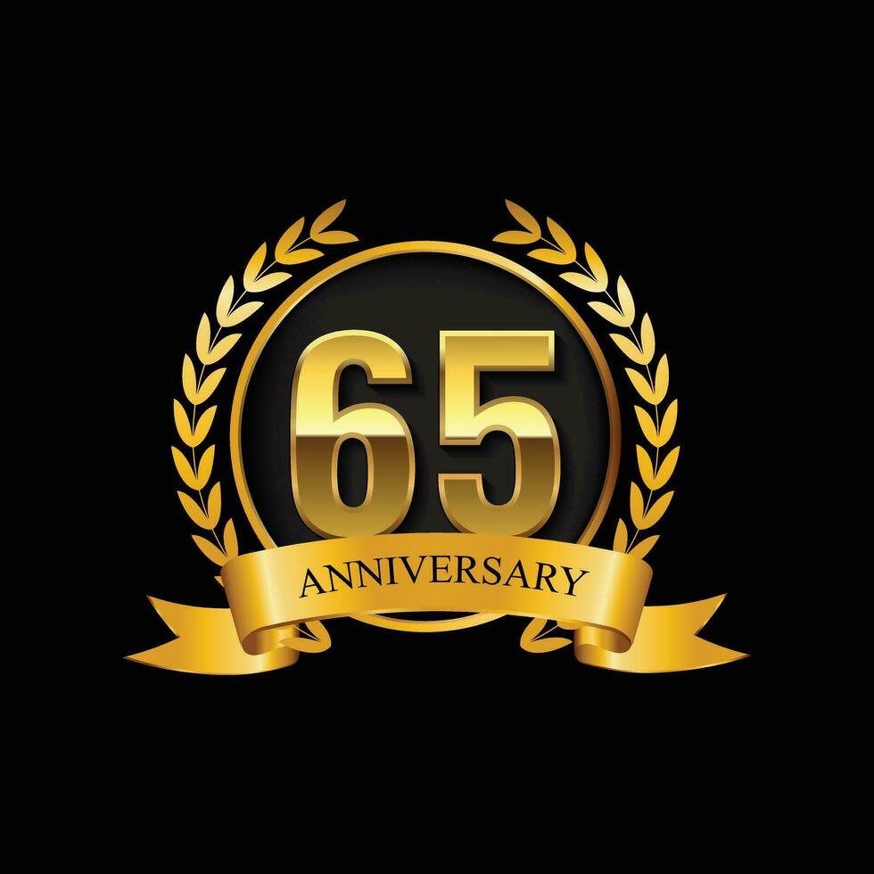 65 anniversary logo vector