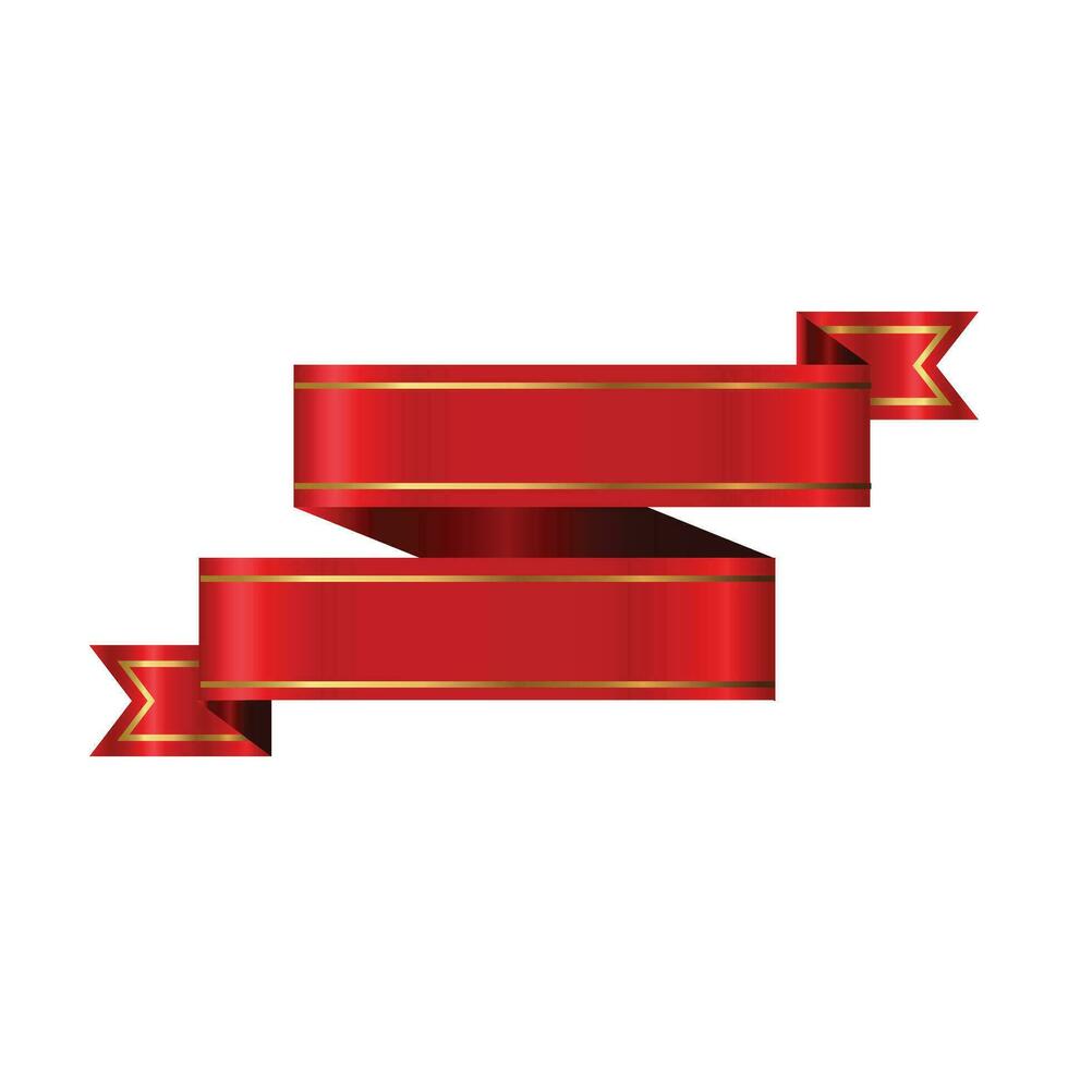 Red ribbon banner set templates vector