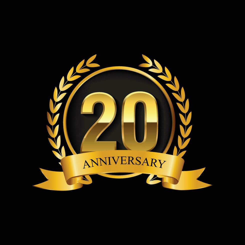 20 anniversary logo 34883803 Vector Art at Vecteezy