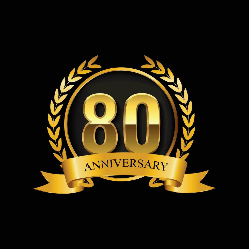 80 anniversary logo vector