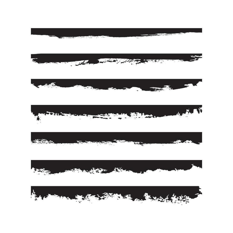 Brush Strokes ink splashes collection vector