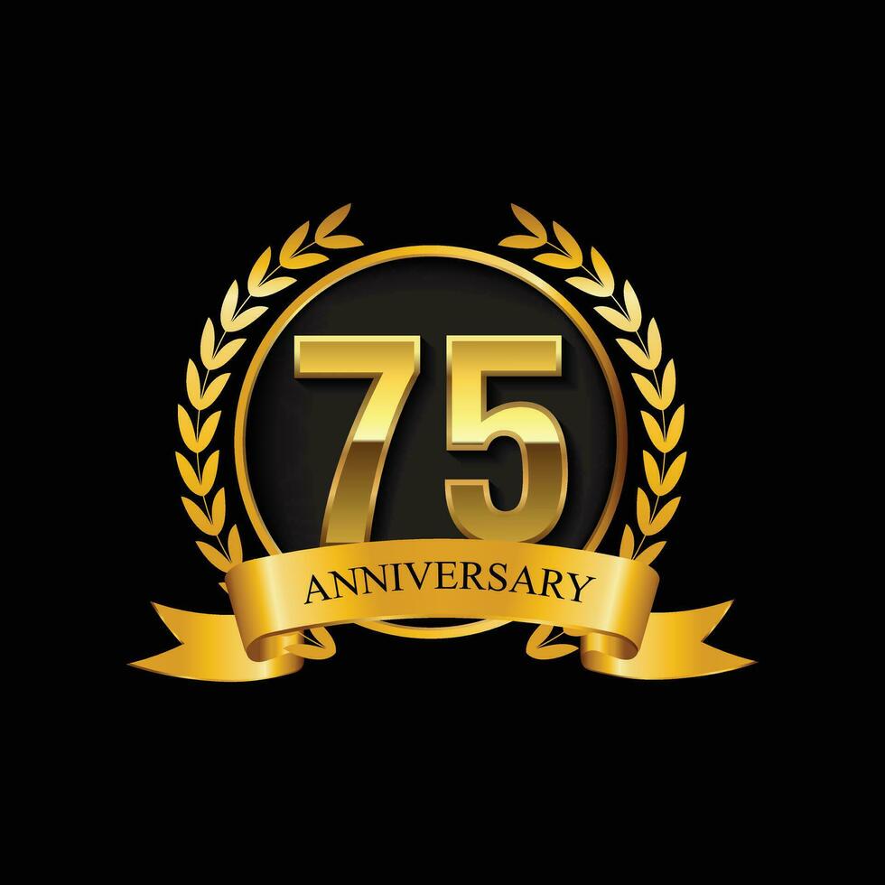 75 anniversary logo vector