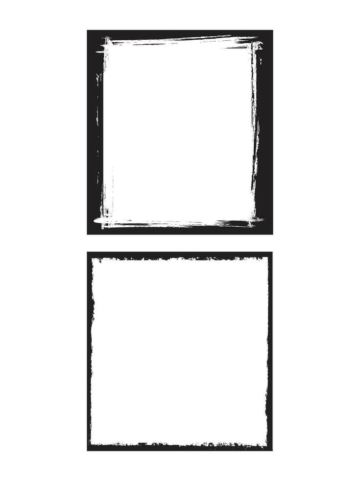 Rectangle grunge effect vector