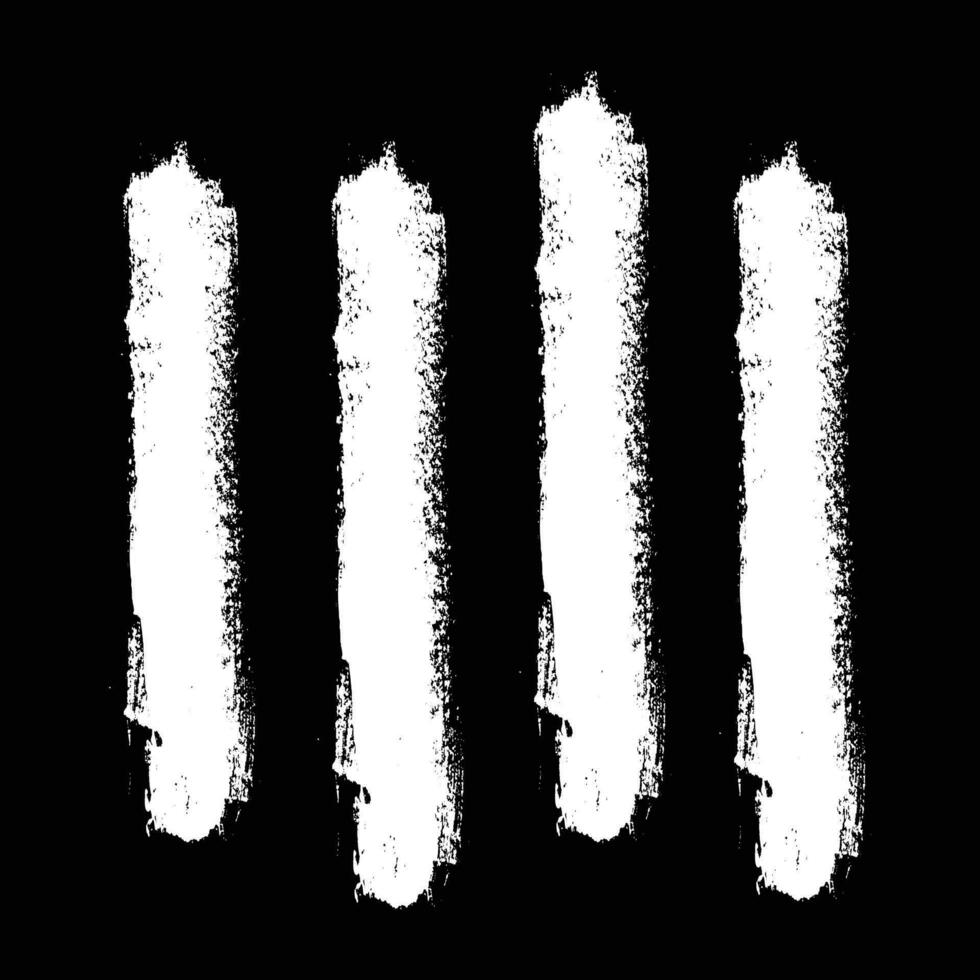 Brush strokes black illustration set silhouette vector