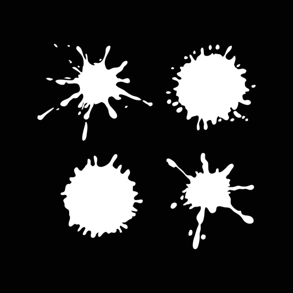 Set of ink splashes vector