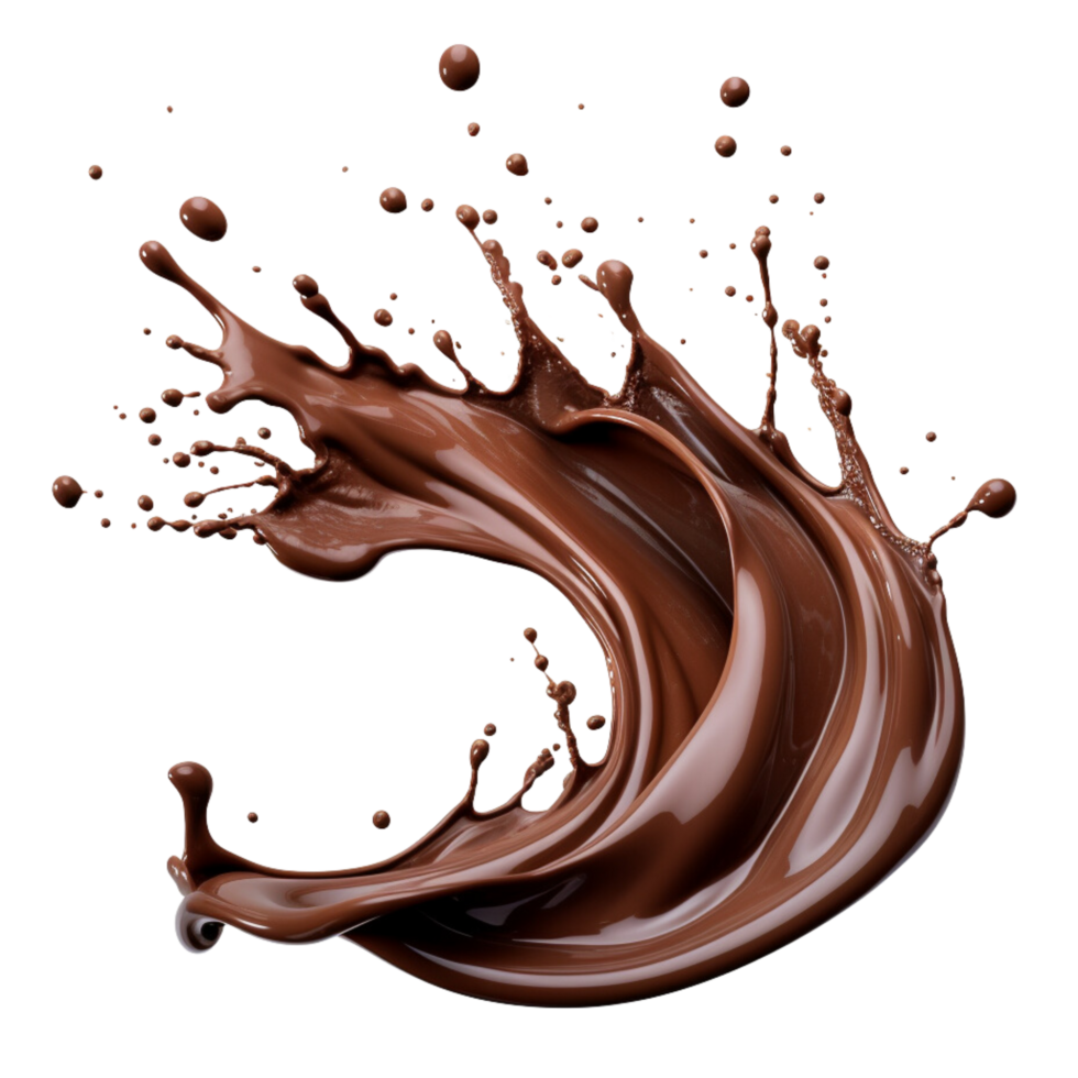 AI generated Chocolate splash clip art png