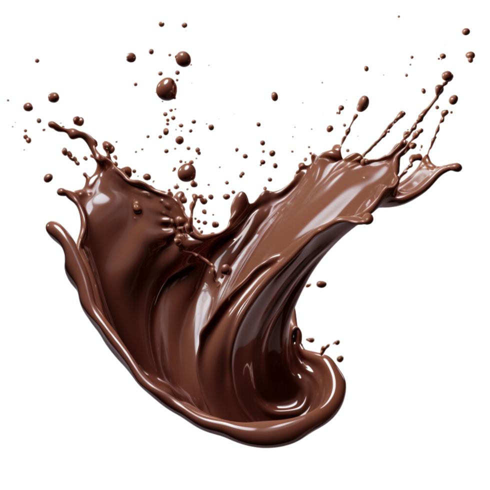 ai généré Chocolat éclaboussure agrafe art png