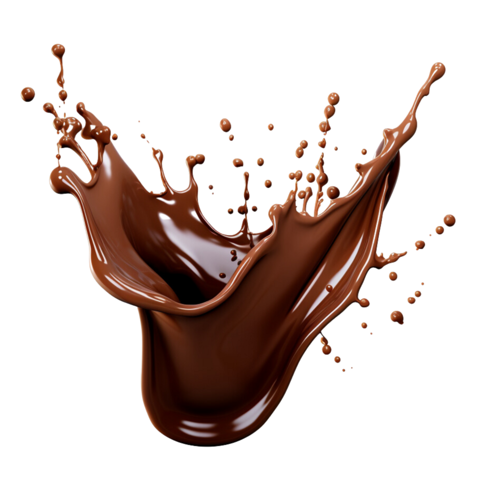 ai gerado chocolate respingo grampo arte png