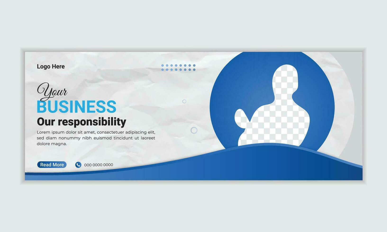 Corporate business social media design Facebook cover template web banner template vector