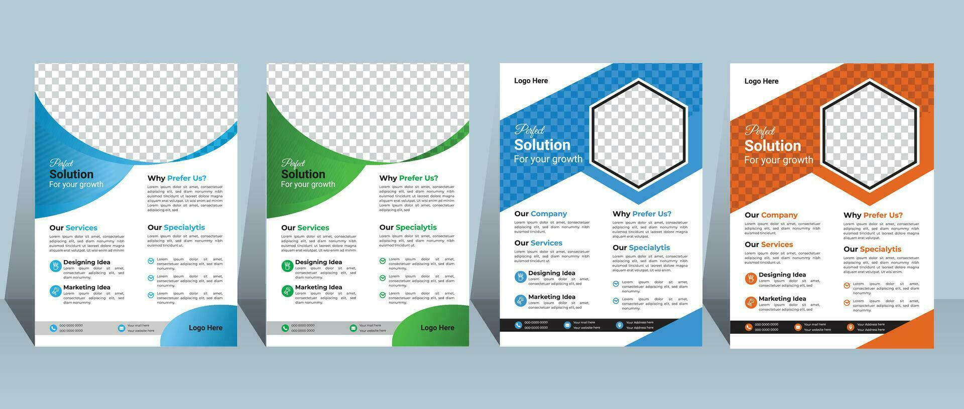 Creative corporate business flyer brochure template design, flyer layout, business flyer, Brochure design, Cover design, Poster, Marketing agency flyer design. vector template in A4 size page