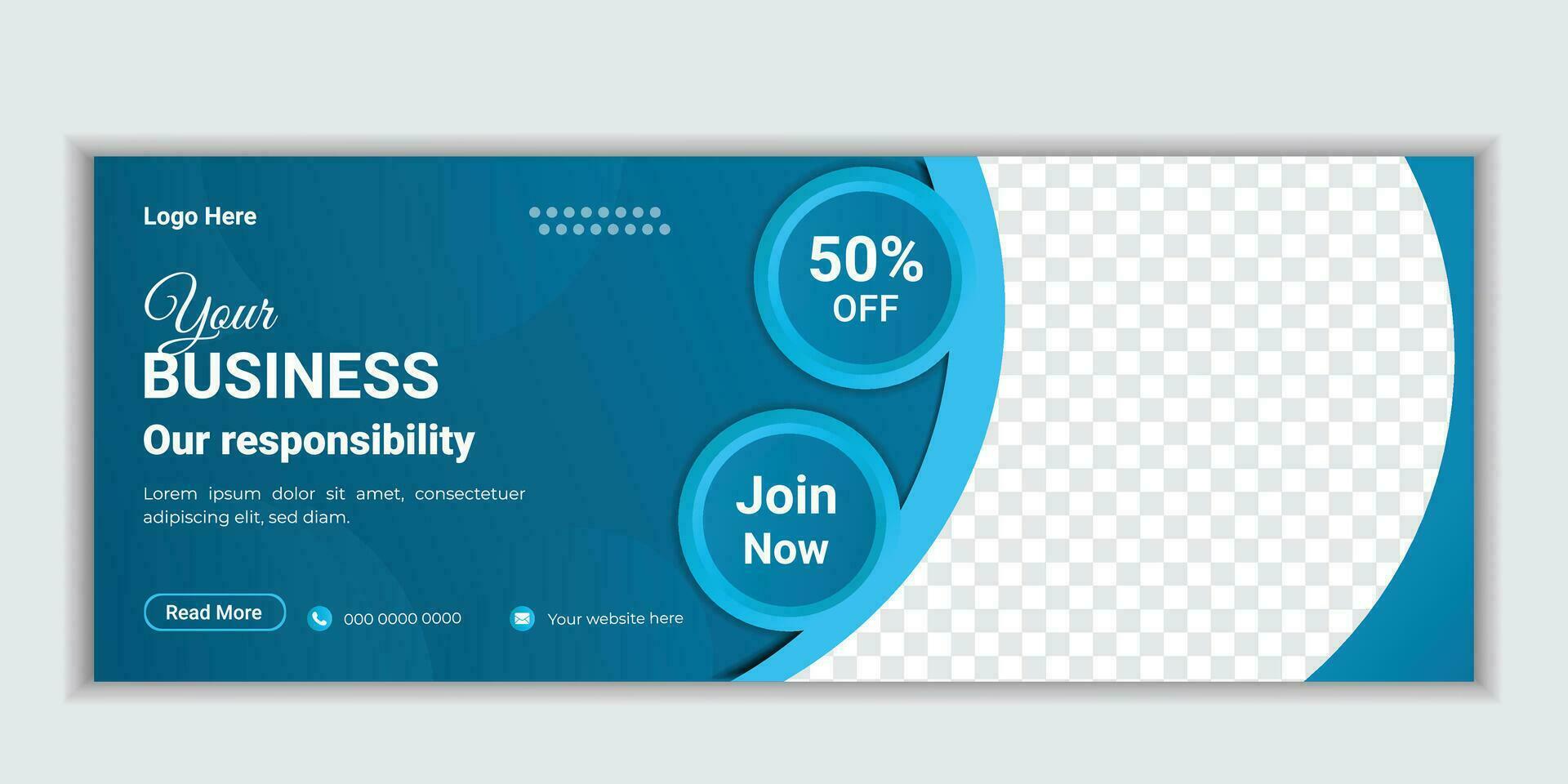 Corporate business social media design Facebook cover template web banner template vector