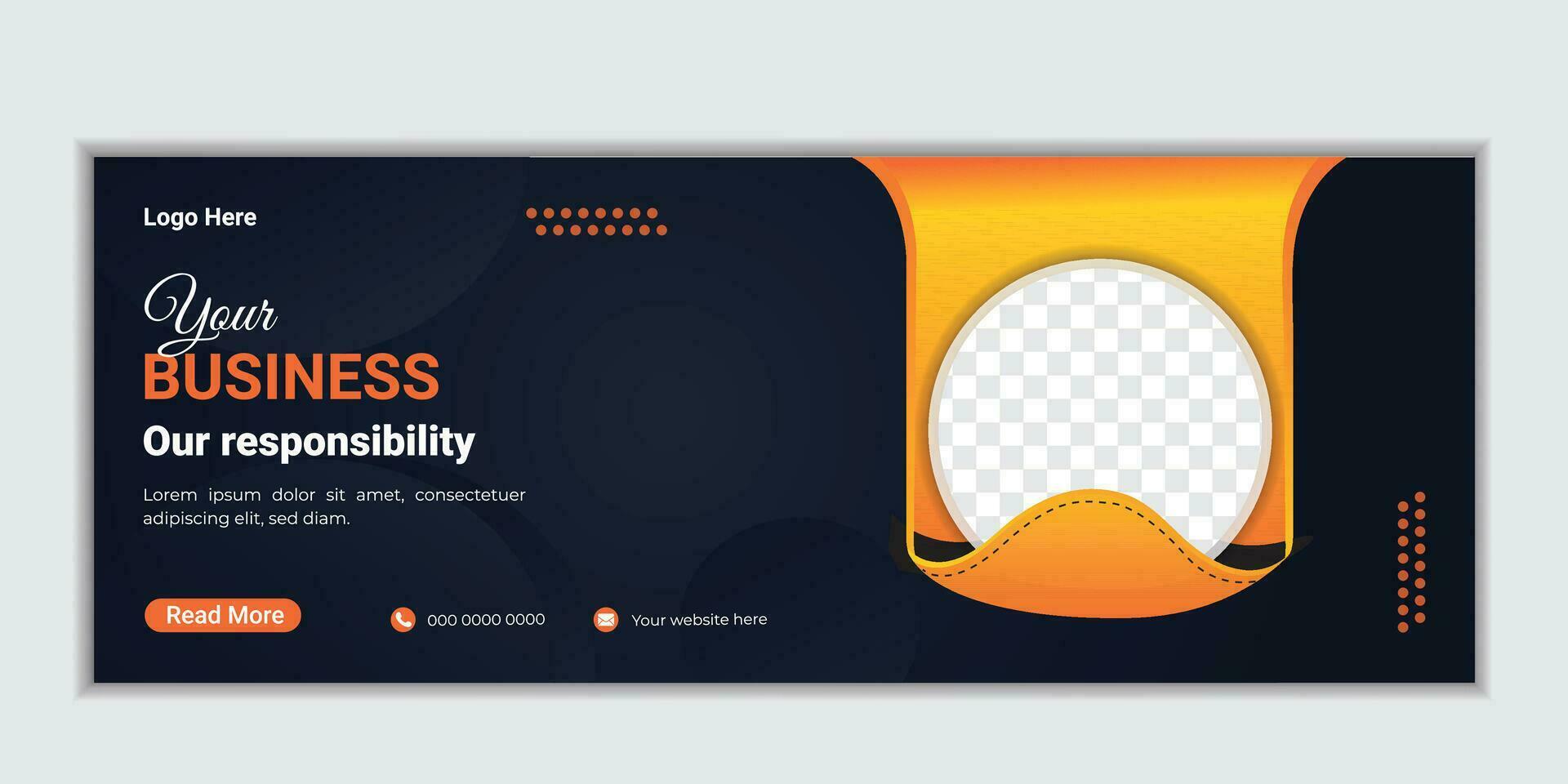 Corporate business social media design Facebook cover template web banner template vector