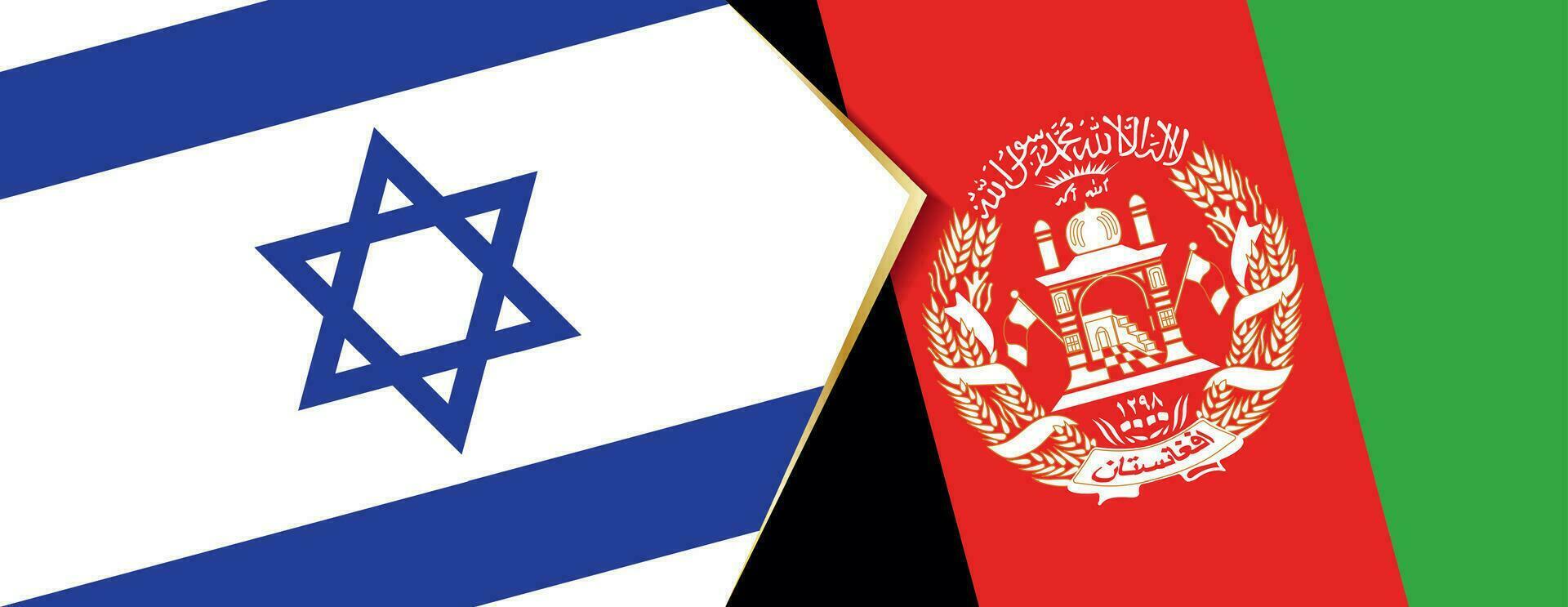 Israel and Afghanistan flags, two vector flags.