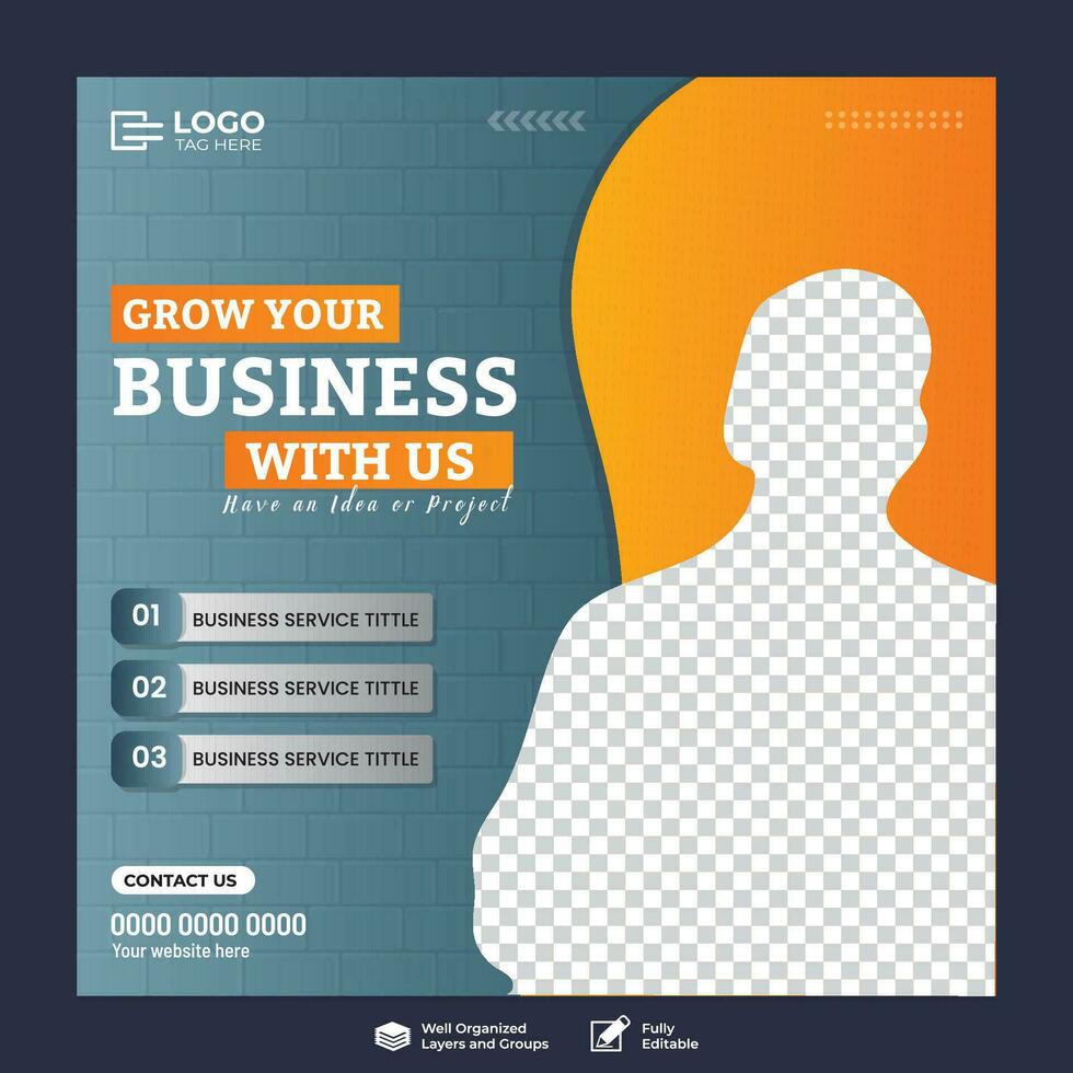 Digital business marketing social media post and web banner Digital business marketing social media post and web banner vector