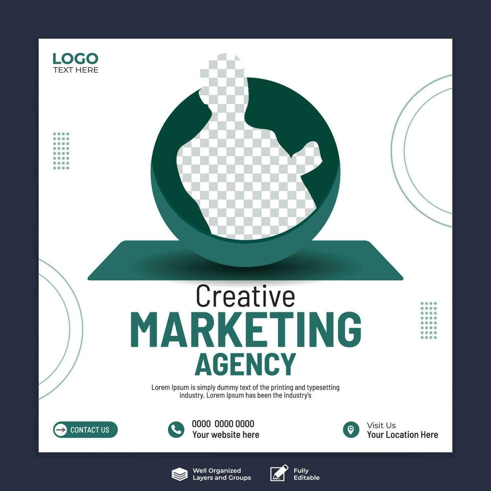 Digital business marketing social media post and web banner Digital business marketing social media post and web banner vector