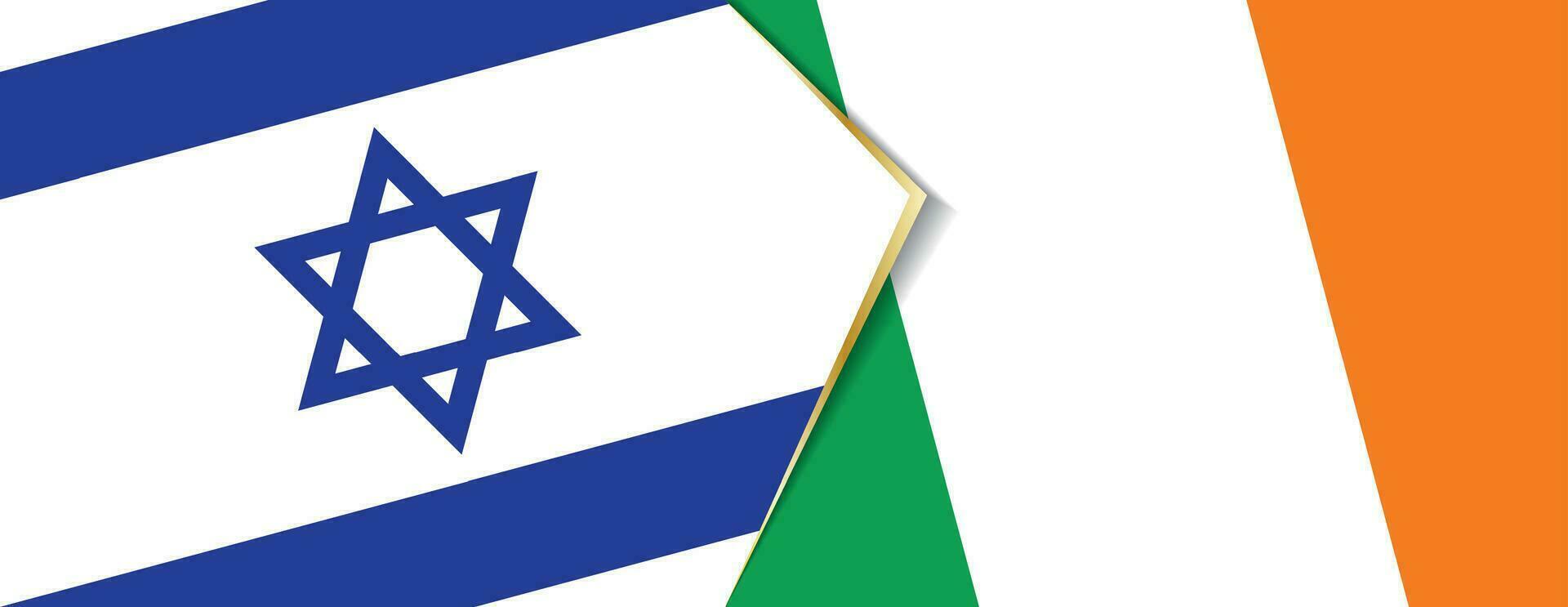 Israel and Ireland flags, two vector flags.